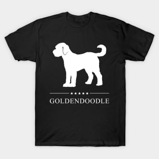 Goldendoodle Dog White Silhouette T-Shirt